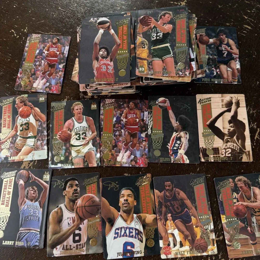 1993 Action Packed Basketball Hall Of Fame Lot 95 Cards Larry Bird Doctor J